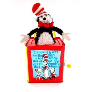 Schylling 2000 Dr Seuss Cat in the Hat Jack in the Box Tested & Works